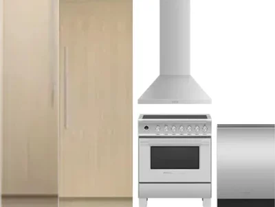 5 Piece Package Includes Refrigerator, Freezer, Range, Hood And Dishwasher